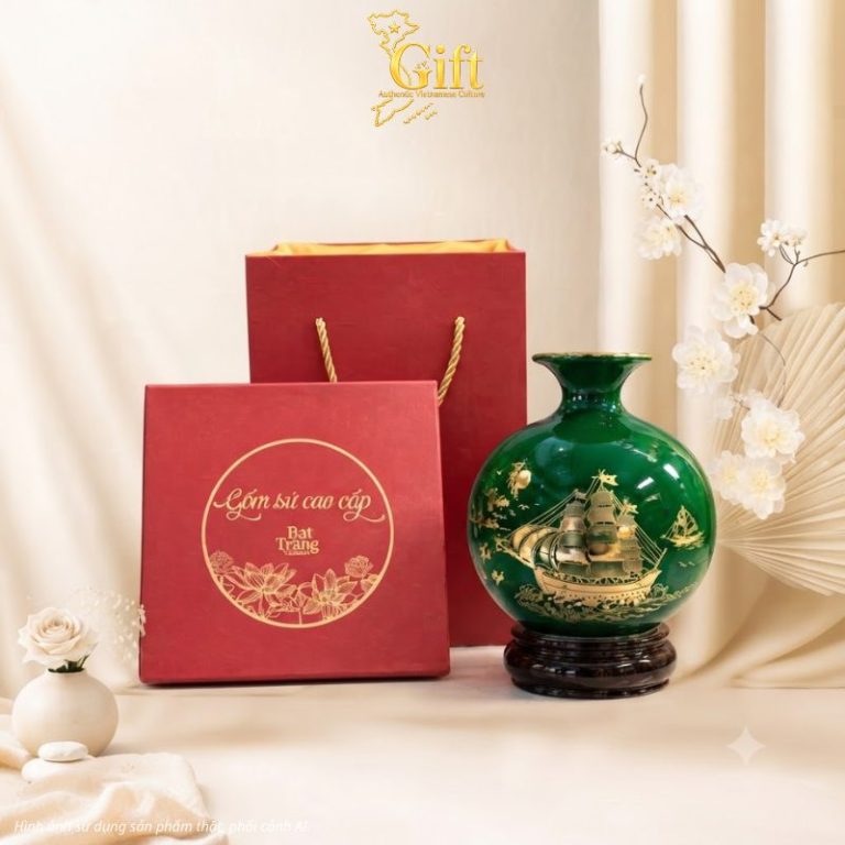 Bình Hút Tài Lộc Thuận Buồm Xuôi Gió Nền Xanh
