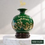 Bình Hút Tài Lộc Mã Đáo Thành Công Nền Xanh