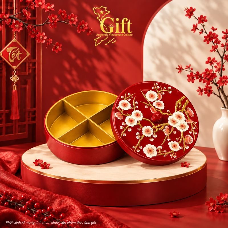 Hộp Mứt Tết Sơn Mài 2027
