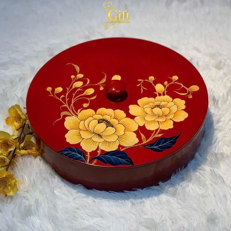 Hộp mứt tết sơn mài - Quà tết doanh nghiệp