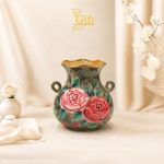 Lọ Hoa Gốm Bát Tràng Vẽ Hoa Hồng
