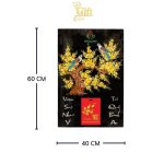 Tranh Lịch Sơn Mài Hoa Mai Vàng Vẽ Tay Nền Đen | Quà Tết Doanh Nghiệp 2027 Cao Cấp