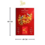 Tranh Lịch Sơn Mài Hoa Mai Vàng Nền Đỏ