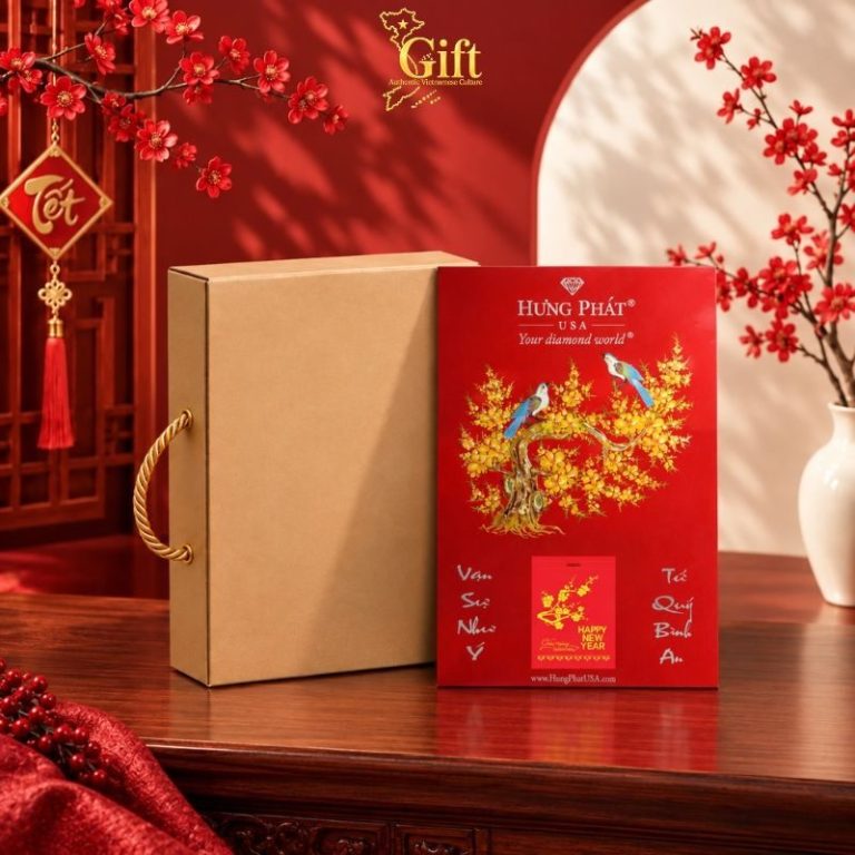 Tranh Lịch Sơn Mài Hoa Mai Vàng Nền Đỏ