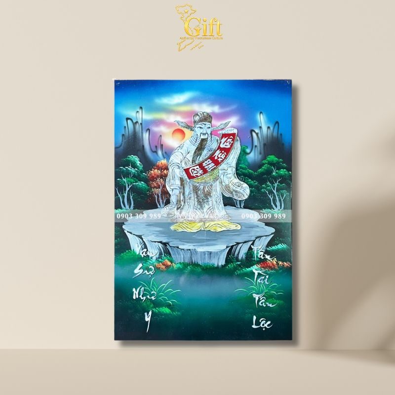 Tranh Lịch Sơn Mài Thần Tài Cát Tường Cẩn Ốc | Quà Tết Doanh Nghiệp 2027